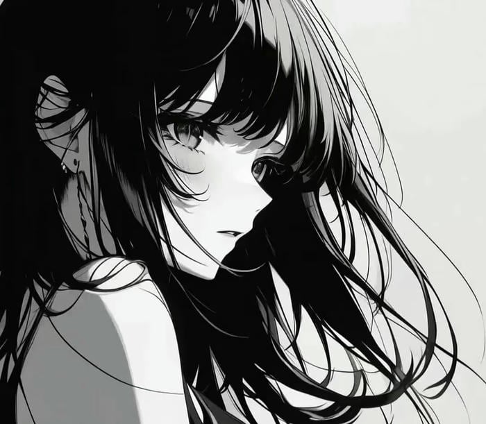 anime trắng đen nhẹ