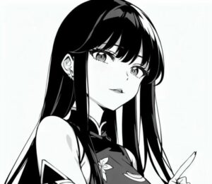 anime trắng đen tinh tế