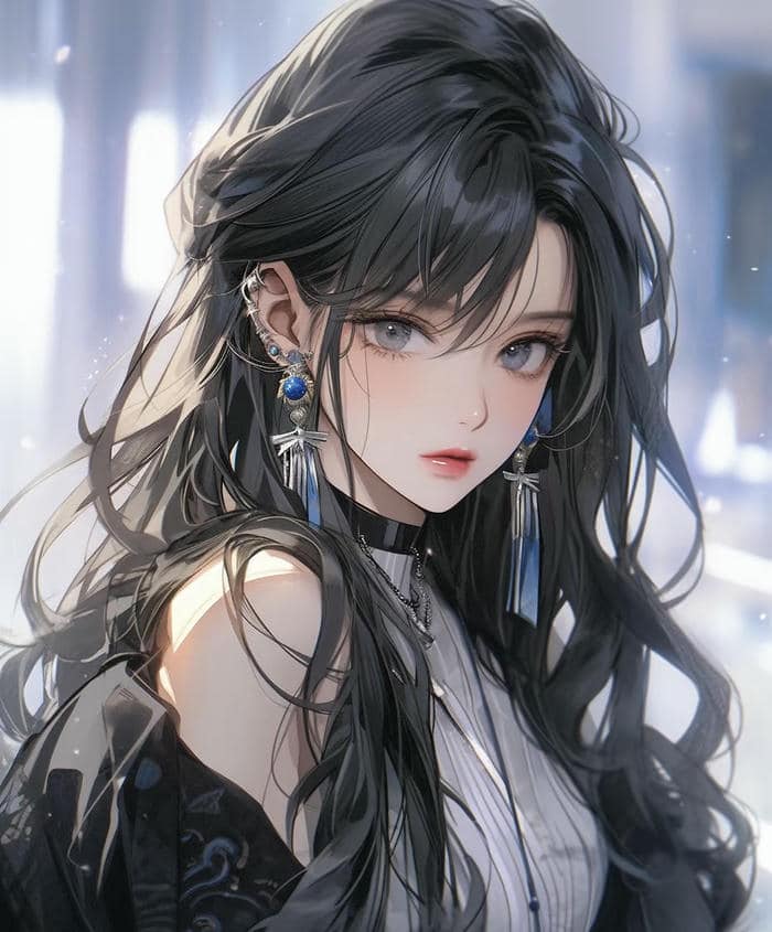 bản minh họa công chúa anime lạnh