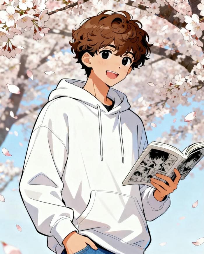 bản vẽ anime nam sinh năng động