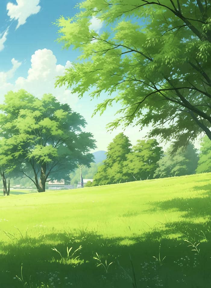 cảnh anime sông suối