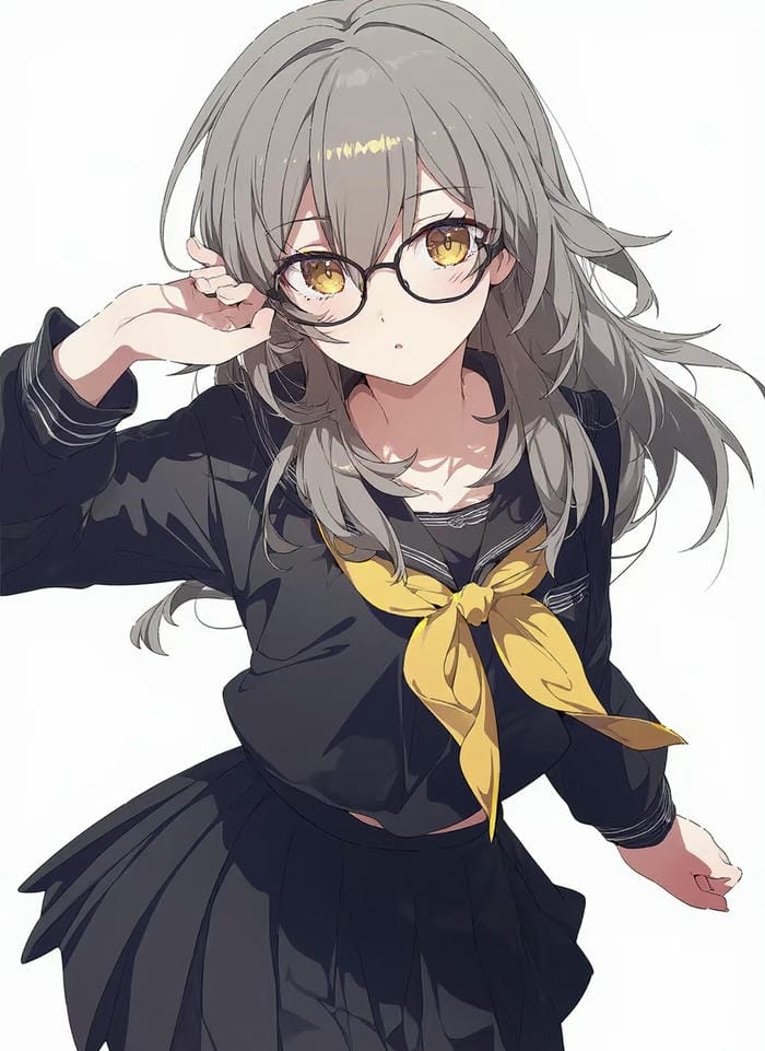 chân dung anime đeo kính