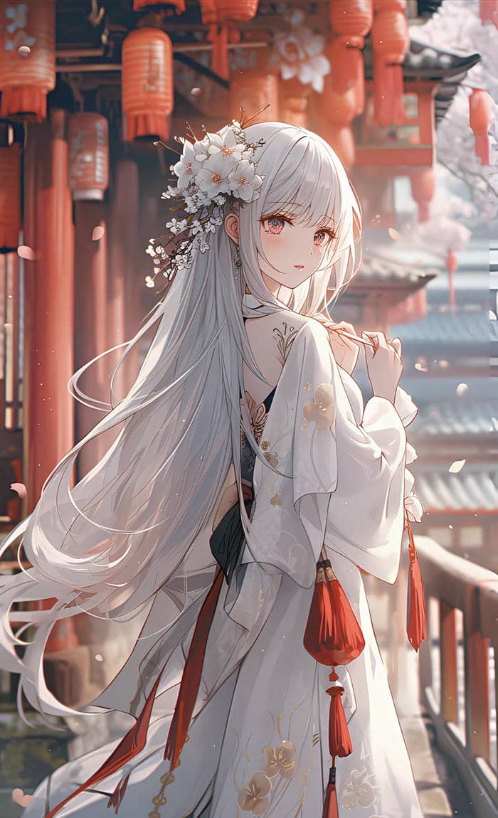 cô gái anime duyên dáng