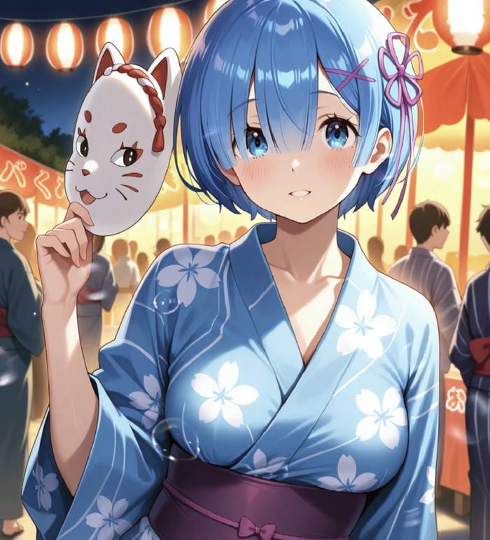 cô gái anime kimono trẻ trung