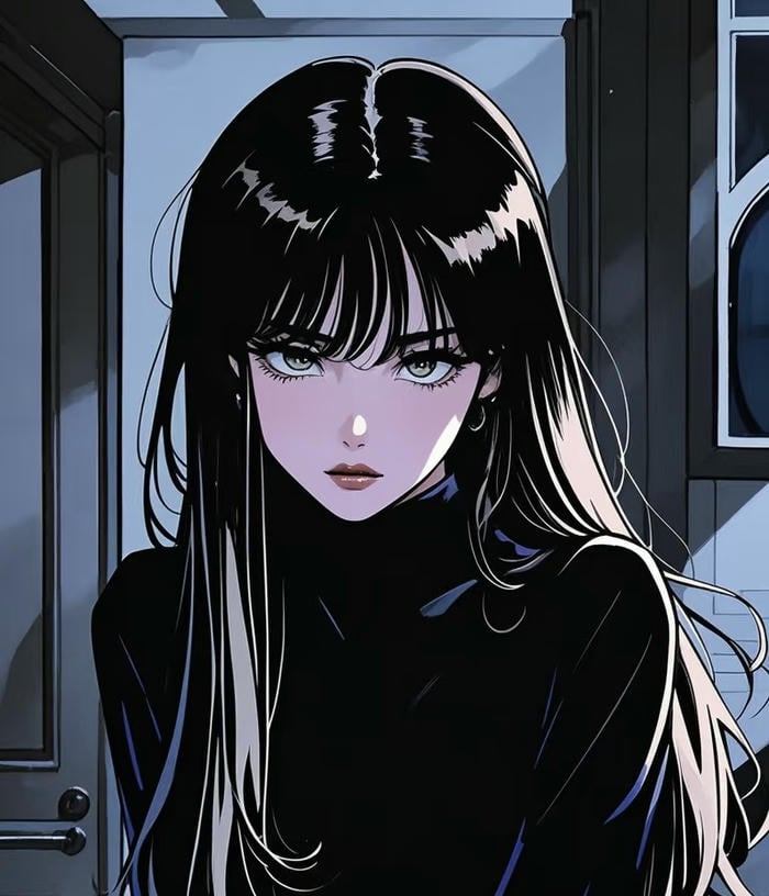 cô gái anime lạnh lùng xinh