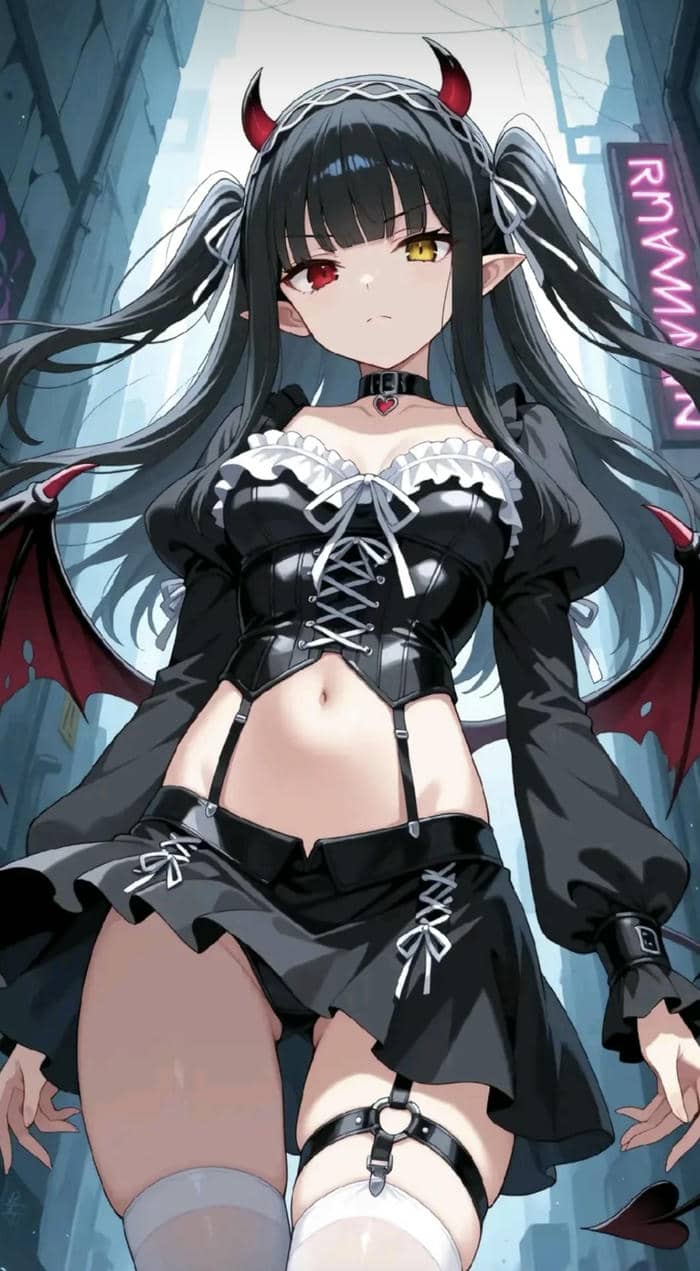 cô gái anime ngầu phong cách