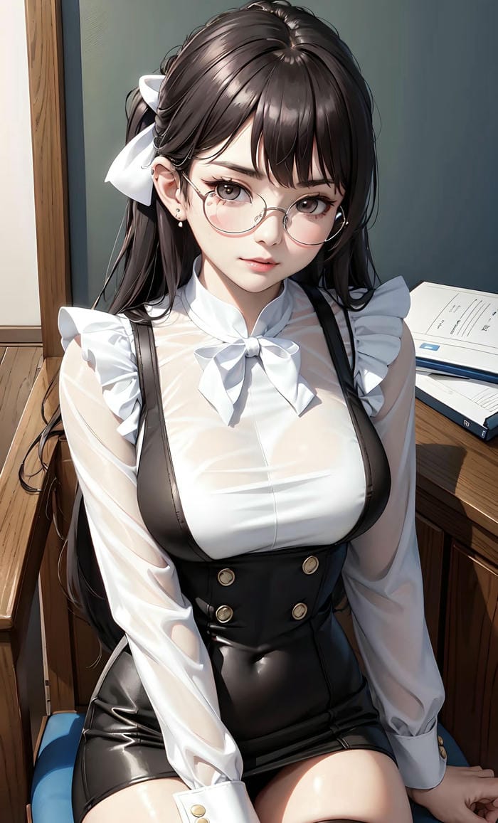 giao diện anime nhân vật có kính