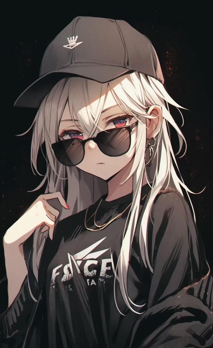 hình anime biểu cảm đeo kính