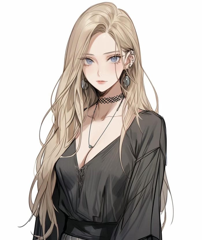 hình anime chất tóc vàng