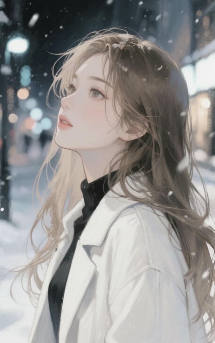 hình anime cô gái thất thần