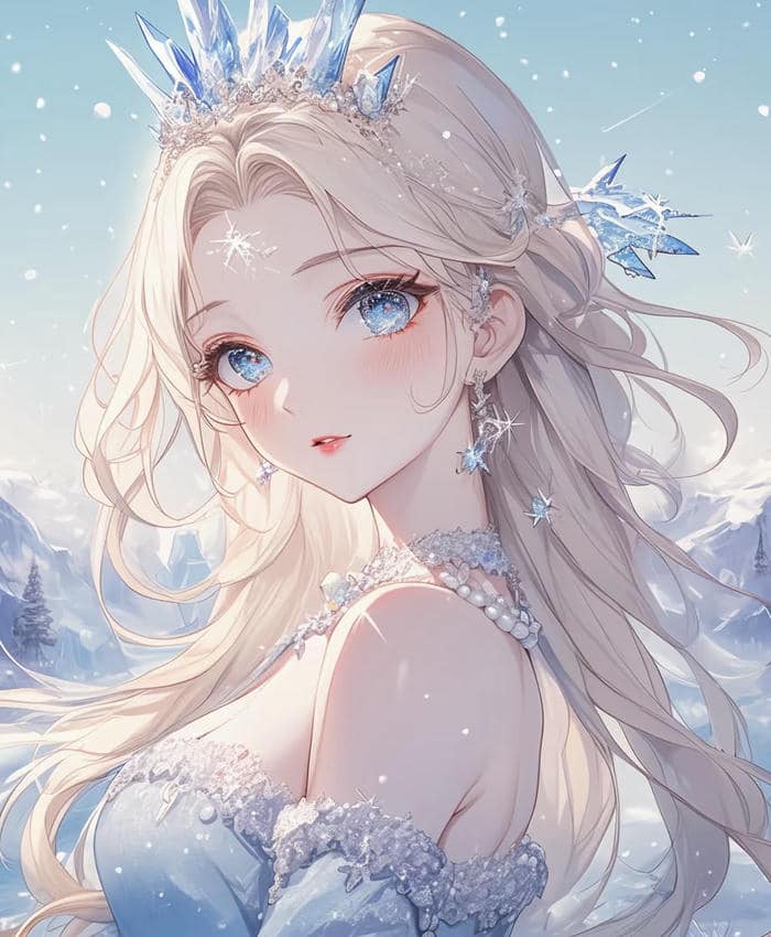 hình anime công chúa vẻ lạnh