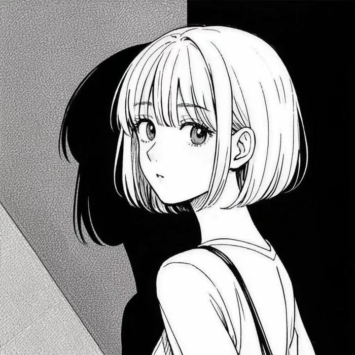 hình anime girl tóc ngắn sống động