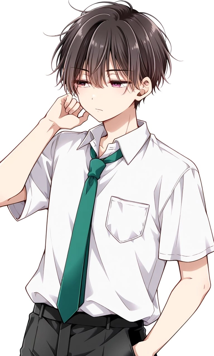 hình anime nam học sinh phong cách trẻ trung