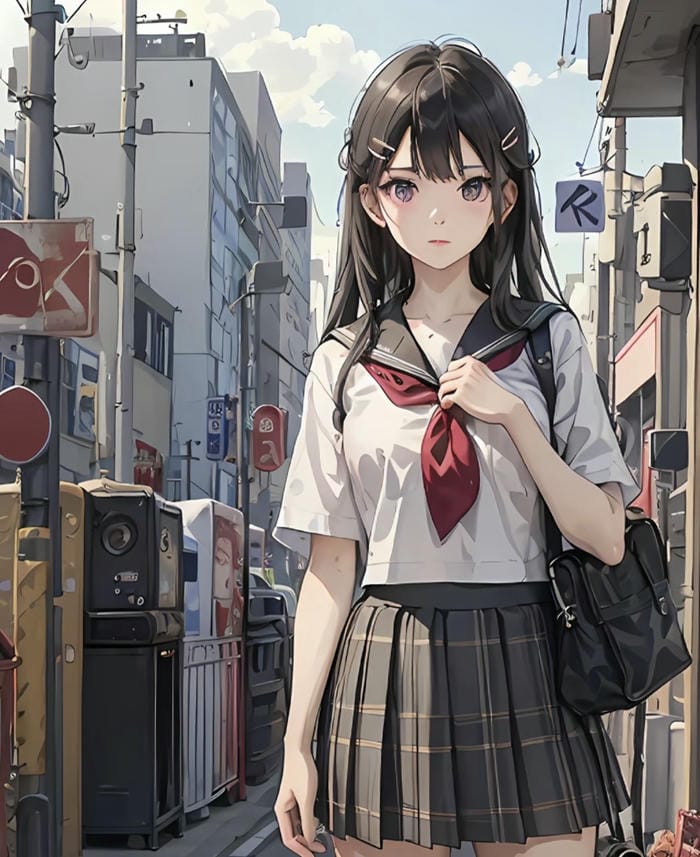 hình anime nữ sinh trong lớp