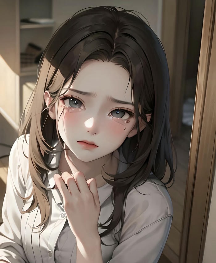 hình anime nữ thất vọng