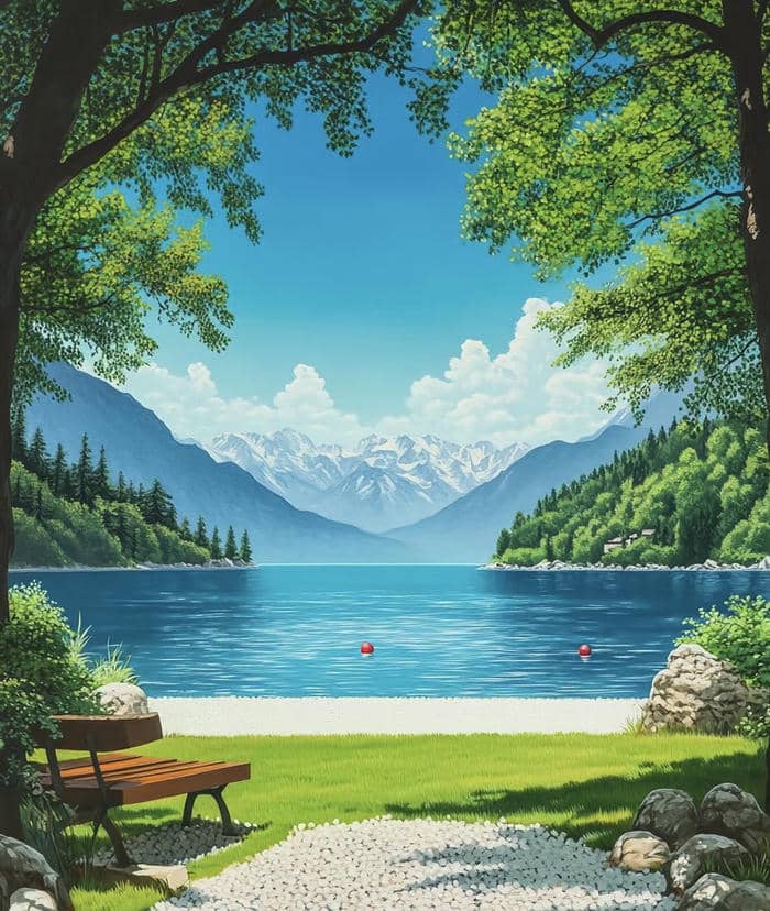 hình anime thiên nhiên rộng