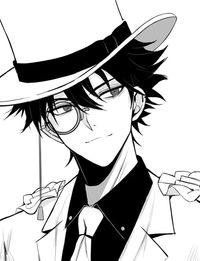 hình anime trắng đen nhẹ nhàng