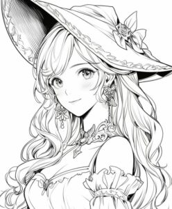 hình anime trắng đen thanh thoát