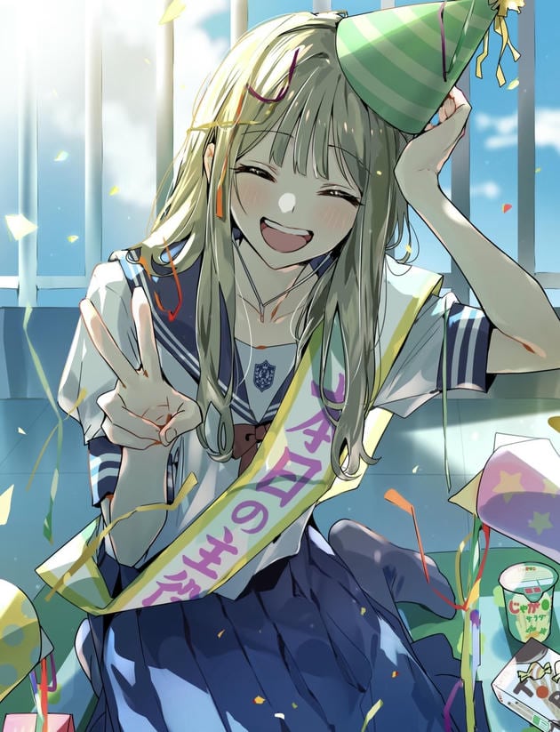 hình anime trường học sinh nhật vui