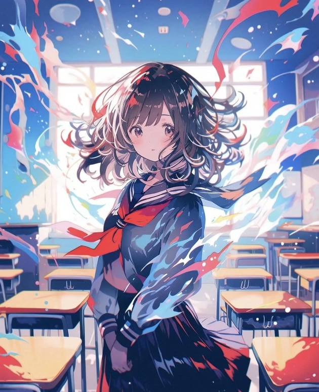 hình anime trường học yên bình