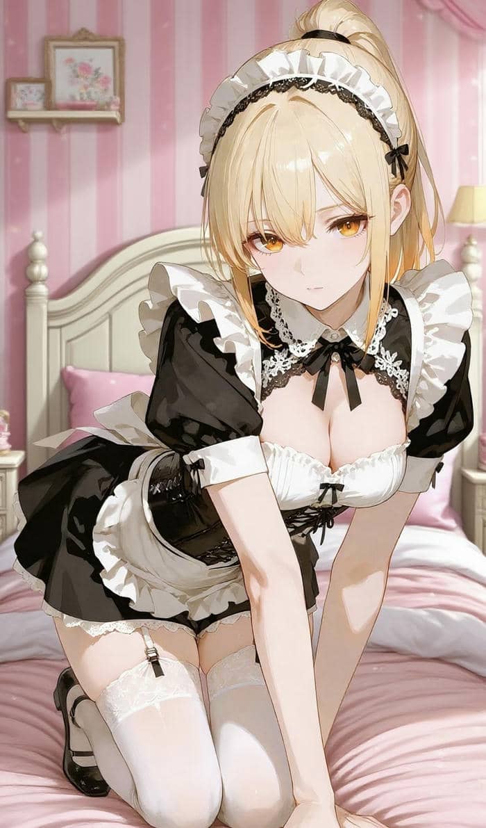 hình minh họa anime tóc vàng