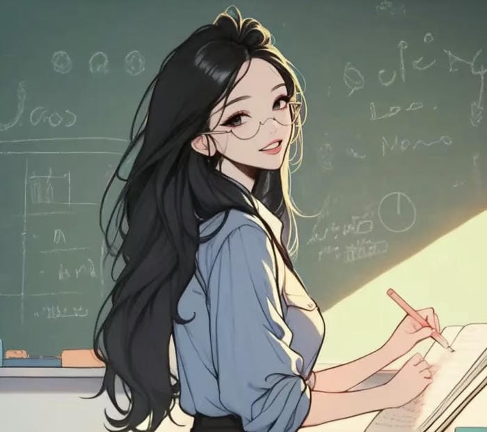 hình nghệ thuật anime giáo viên