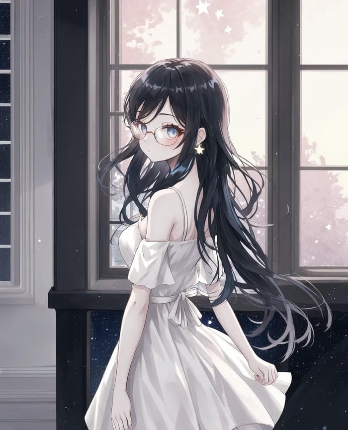 hình nhân vật anime đeo kính