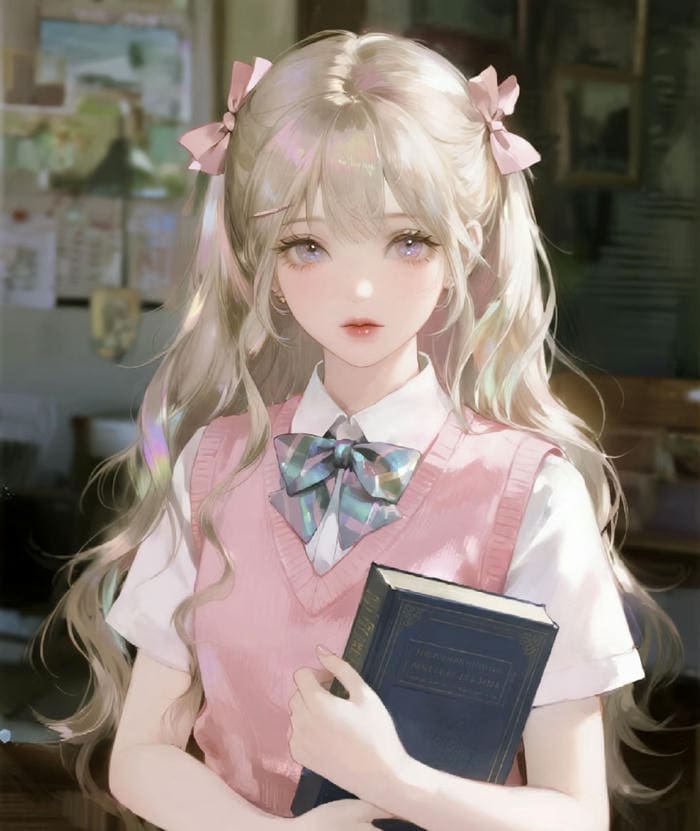 khung hình anime học đường tươi sáng