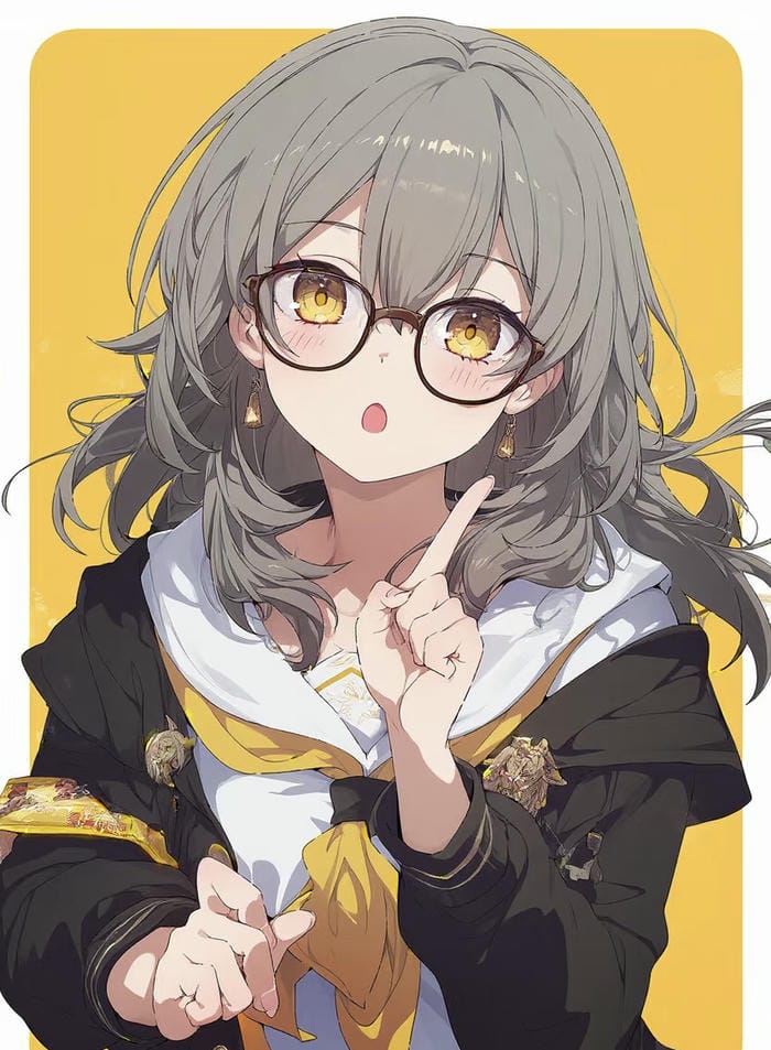 mẫu anime có kính