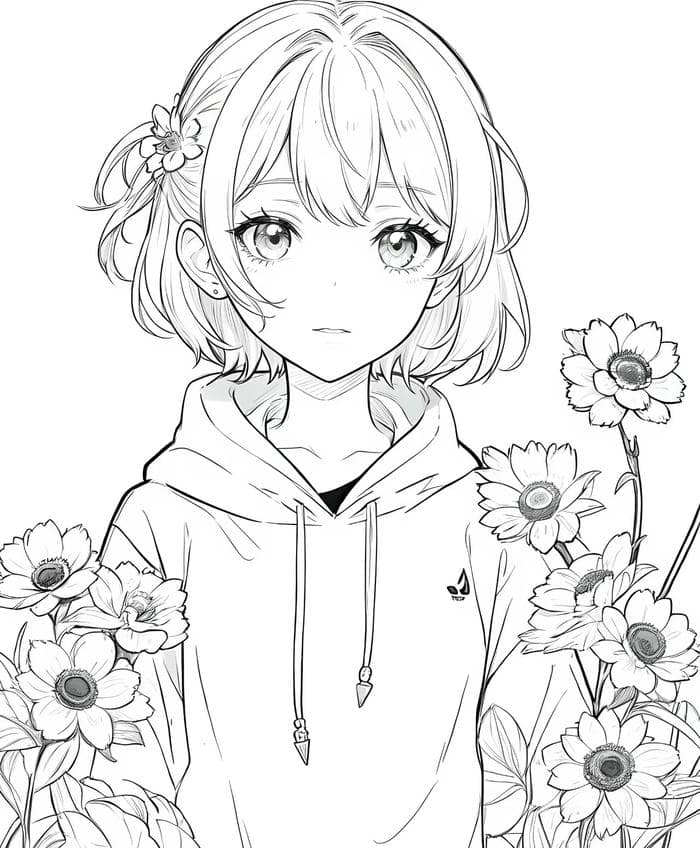 mẫu anime tô nét