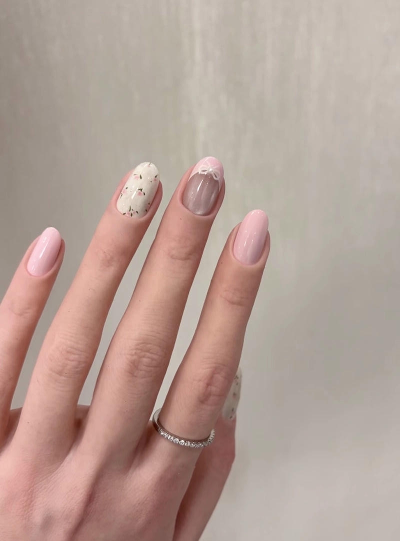 mẫu nail móng nhọn tròn đẹp