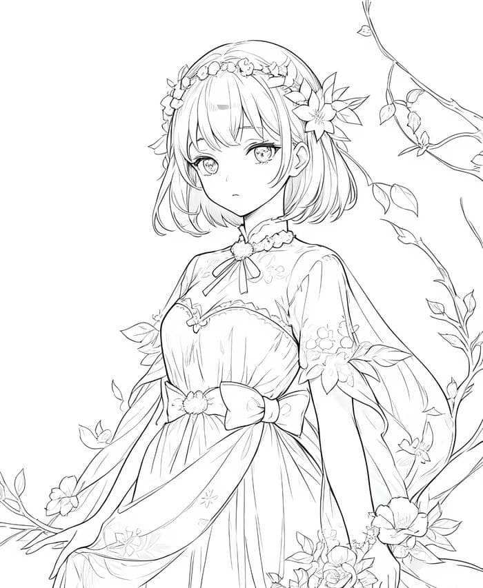 mẫu tranh anime nét đơn