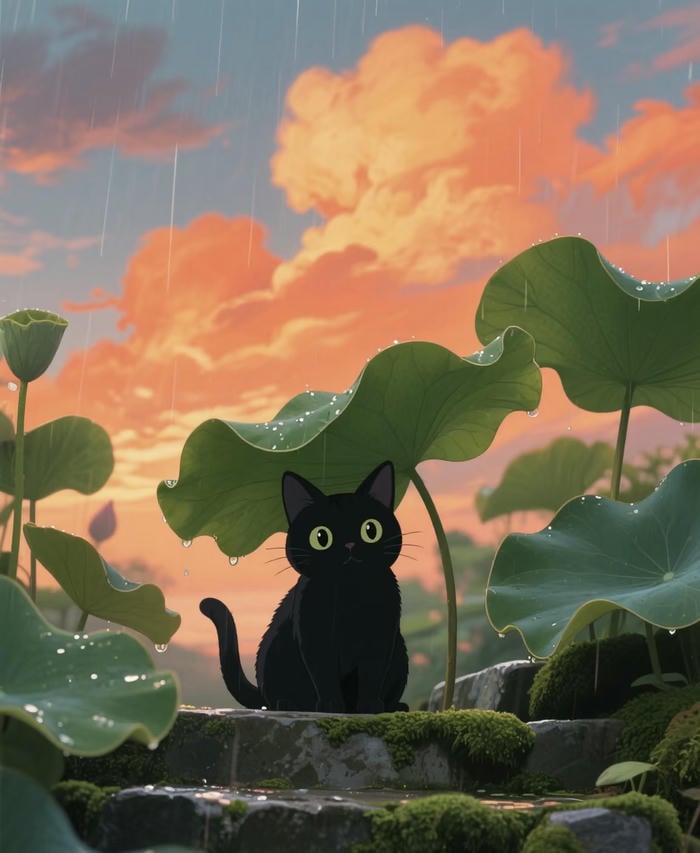 mèo anime biểu cảm cute