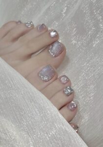 nail chân mắt mèo đính đá