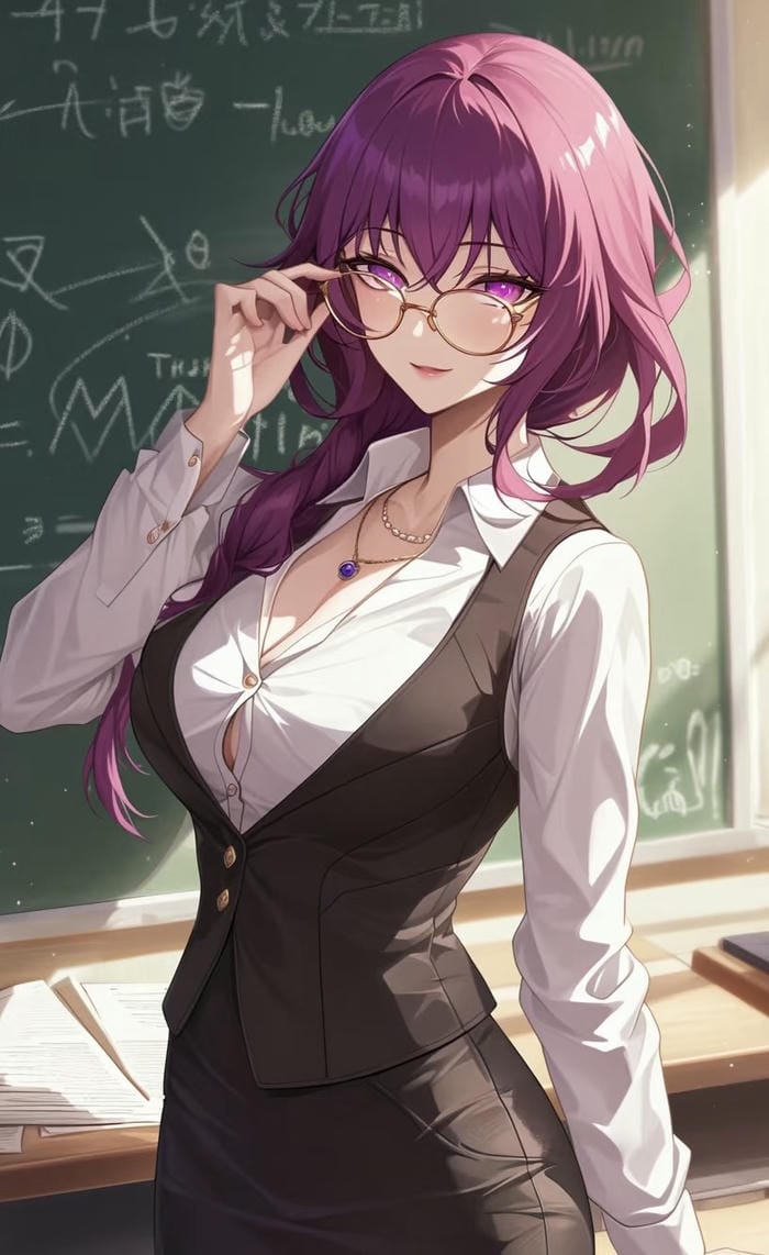 nhân vật anime đội kính