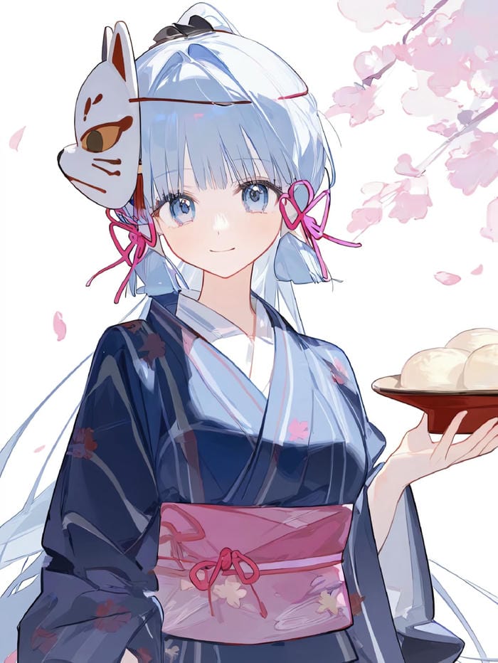 nữ anime diện kimono xinh