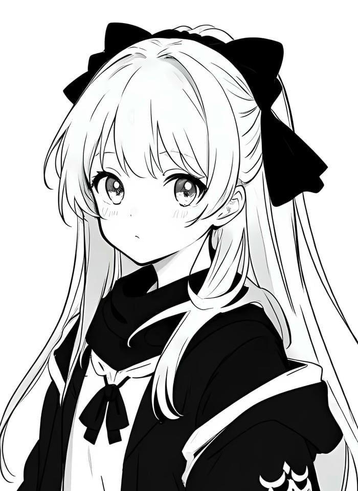 nữ anime đơn sắc nổi bật