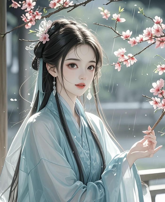 nữ anime kimono cổ điển