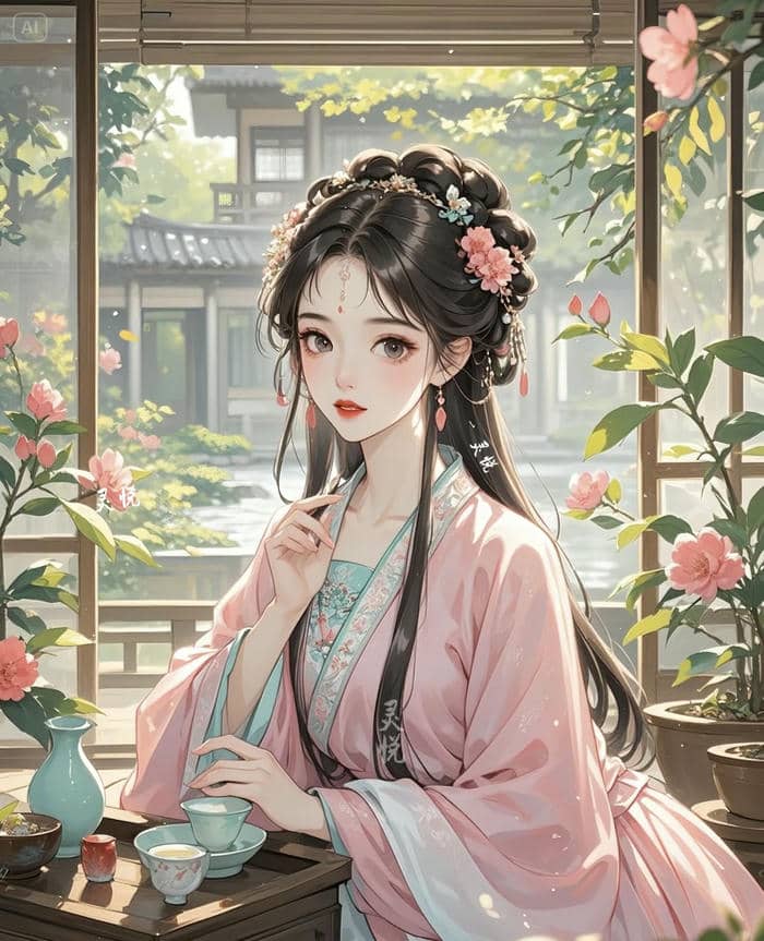 nữ anime thanh lịch