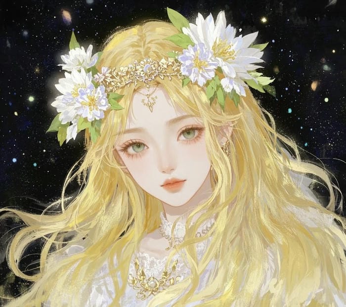 phác họa anime nhân vật tóc vàng