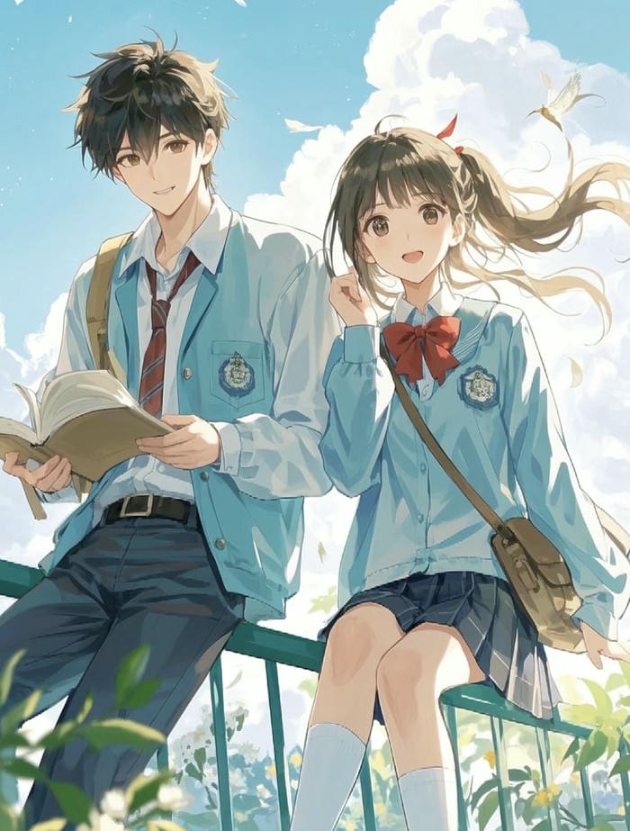 phối cảnh anime sân trường