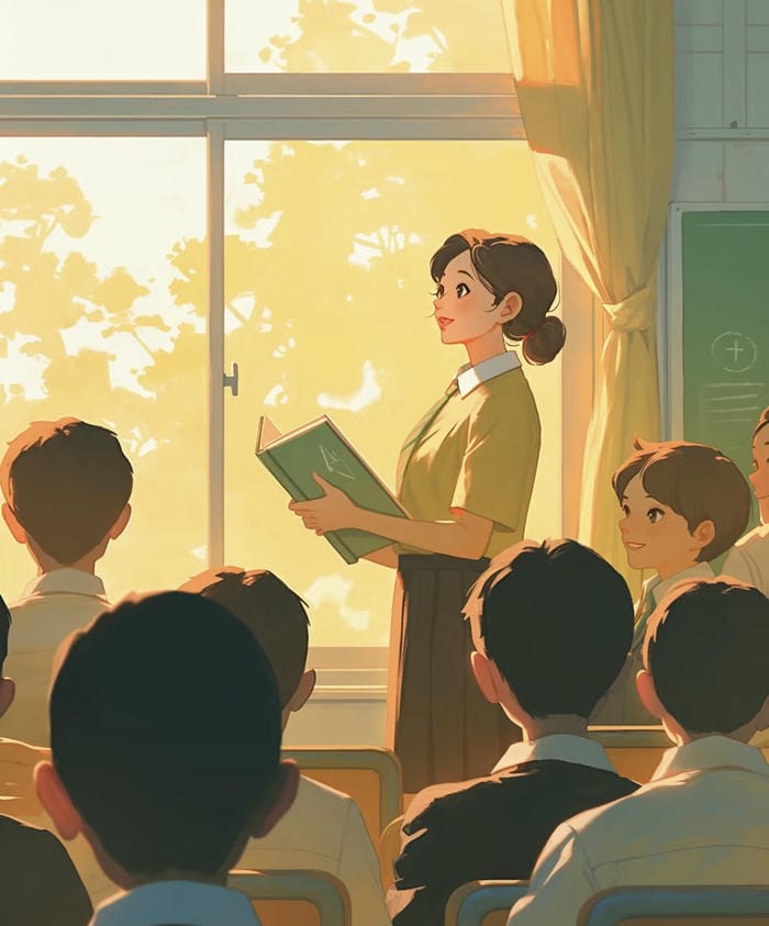 tạo hình anime giáo viên