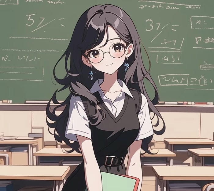 tạo mẫu anime cô giáo