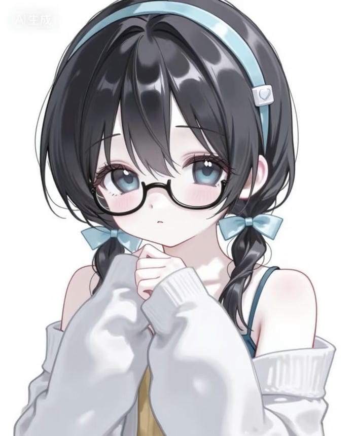 tạo mẫu anime đeo kính