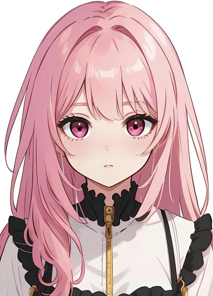 tóc hồng anime nữ trẻ trung