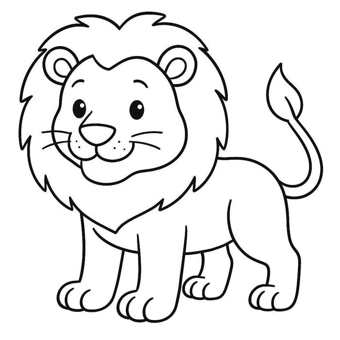 tranh tô màu con sư tử