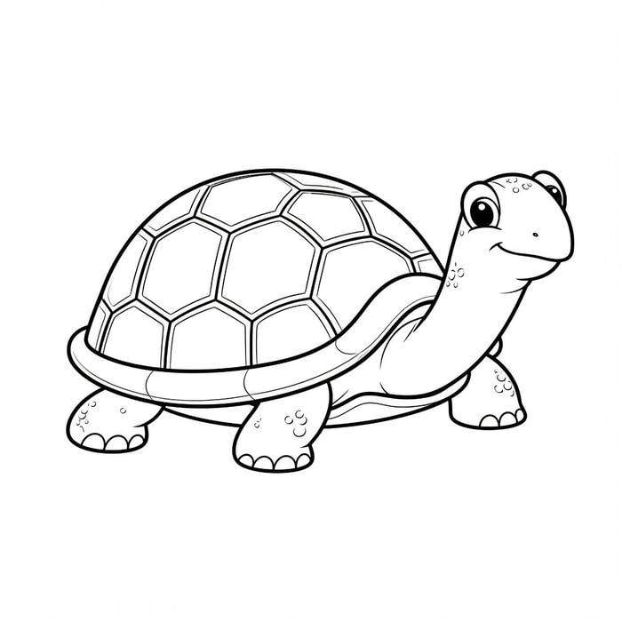 tranh tô màu rùa dễ thương cho bé