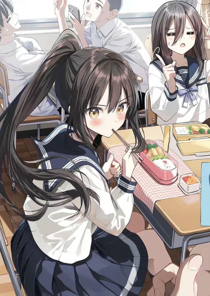 visual anime cảnh trường học