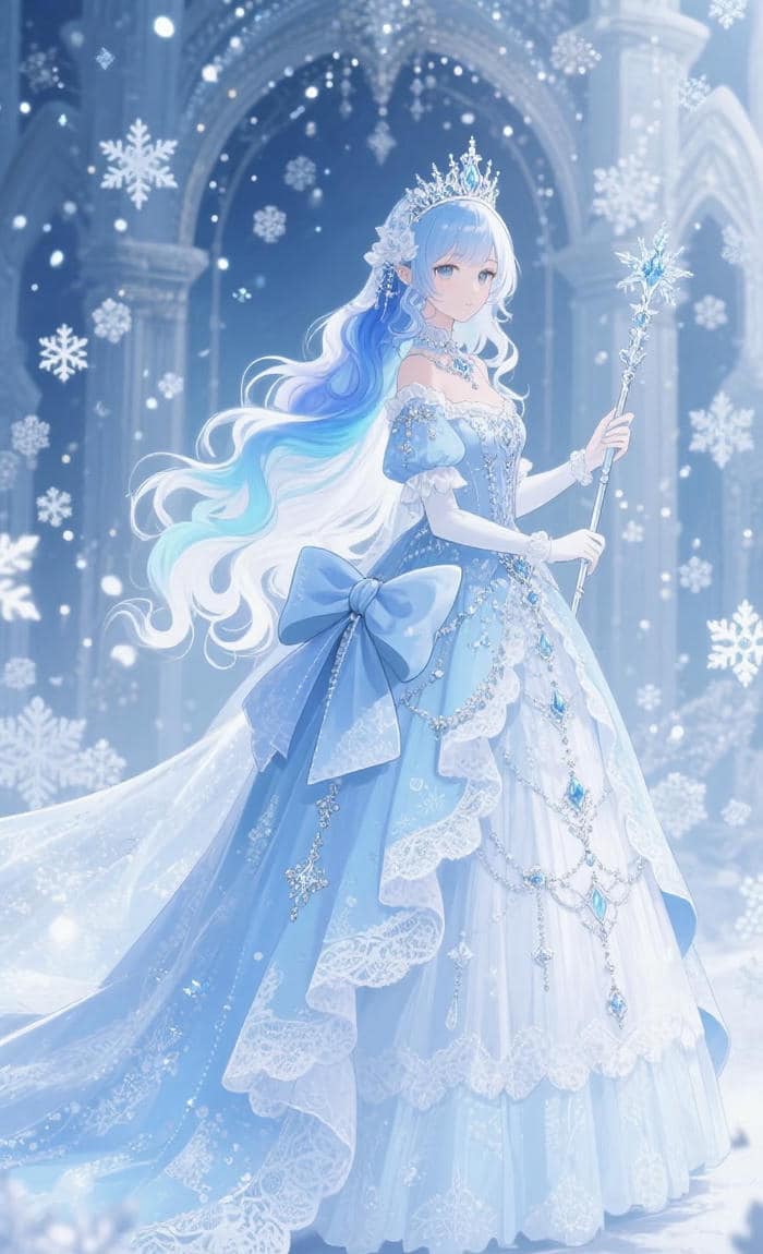 visual anime công chúa lạnh