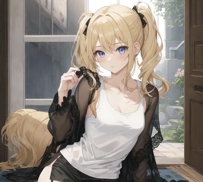 visual art anime mái vàng